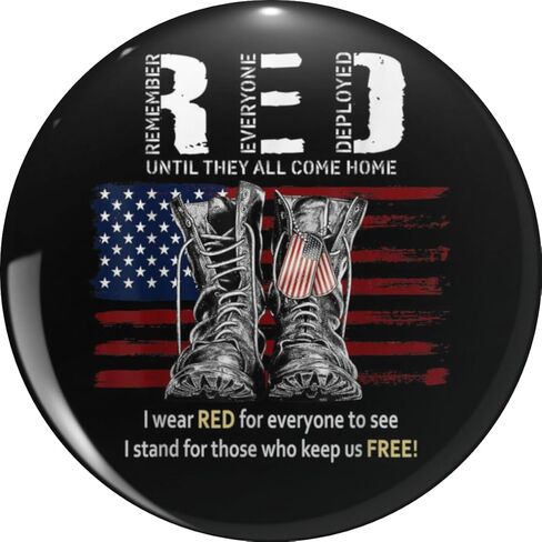 Red Remembrance Until They All Come Home USA Flag Metal Lapel Hat Pin Tie Tack Pinback 0.75" in Kuwait