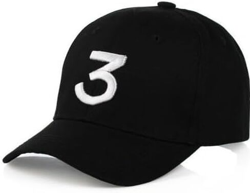 Utaly المطرزة 3 أرقام أبي قبعة للنساء الرجال قابل للتعديل الشارع الشهير الهيب هوب قبعة فرصة-مغني الراب 3 قبعة بيسبول الأسود in Kuwait