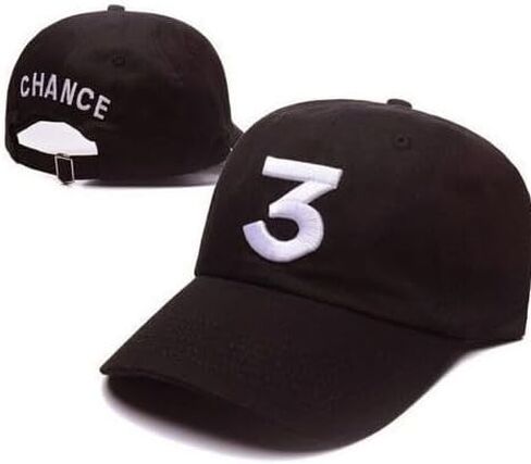 Utaly المطرزة 3 أرقام أبي قبعة للنساء الرجال قابل للتعديل الشارع الشهير الهيب هوب قبعة فرصة-مغني الراب 3 قبعة بيسبول الأسود in Kuwait