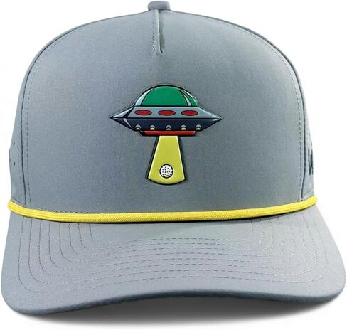 Logie Joe's UFO Golf Hat | Snapback Cap | Built-in Magnetic Ball Marker Holder + Marker Included | Adjustable | Alien Grey in Kuwait