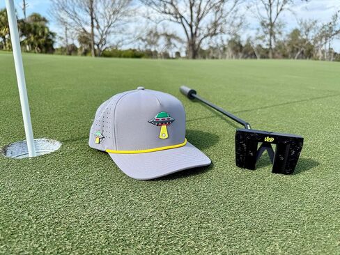 Logie Joe's UFO Golf Hat | Snapback Cap | Built-in Magnetic Ball Marker Holder + Marker Included | Adjustable | Alien Grey in Kuwait