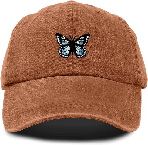 DALIX Butterfly Embroidered Cap Cotton Baseball Hat Garden Womens in Saudi Arabia