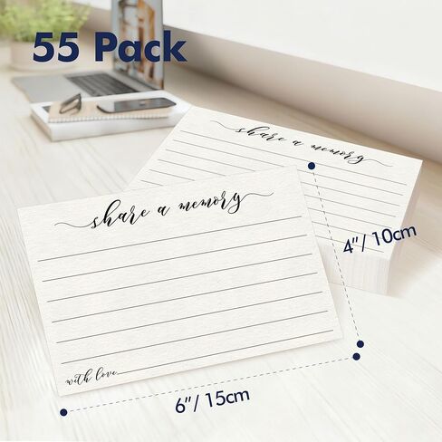 Vantasii 55 PCS Share A Memory Cards, Memory Card Keepsakes for Celebration of Life, Birthday, Anniversary, Memorial, Funeral, Graduation, Bridal Shower Game, Going-Away Party in Kuwait