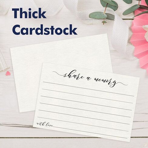 Vantasii 55 PCS Share A Memory Cards, Memory Card Keepsakes for Celebration of Life, Birthday, Anniversary, Memorial, Funeral, Graduation, Bridal Shower Game, Going-Away Party in Kuwait