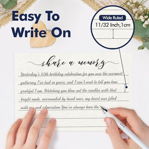 Vantasii 55 PCS Share A Memory Cards, Memory Card Keepsakes for Celebration of Life, Birthday, Anniversary, Memorial, Funeral, Graduation, Bridal Shower Game, Going-Away Party in Kuwait