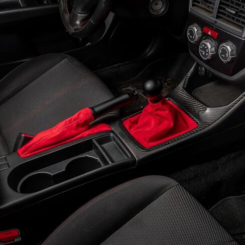 مجموعة أحذية Billetworkz Shift وE-Brake Boot Combo لدليل Subaru WRX (2022+) - مصنوعة من نسيج ميكروسويد ممتاز، وخياطة باللون الأحمر والأسود in Kuwait