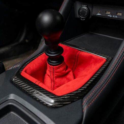 مجموعة أحذية Billetworkz Shift وE-Brake Boot Combo لدليل Subaru WRX (2022+) - مصنوعة من نسيج ميكروسويد ممتاز، وخياطة باللون الأحمر والأسود in Kuwait
