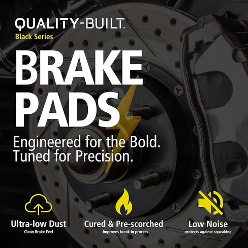 QUALITY -BUILT Black Series Ceramic Front Brake Pads 1003-2198C Compatible with 2019-2020 Hyundai Santa Fe in Kuwait