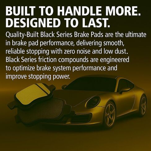 QUALITY -BUILT Black Series Ceramic Front Brake Pads 1003-2198C Compatible with 2019-2020 Hyundai Santa Fe in Kuwait