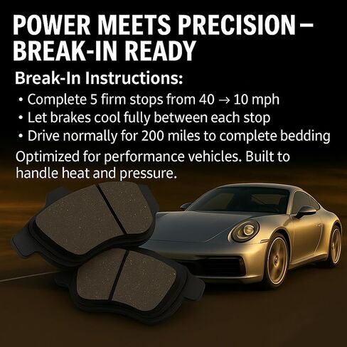 QUALITY -BUILT Black Series Ceramic Front Brake Pads 1003-2198C Compatible with 2019-2020 Hyundai Santa Fe in Kuwait