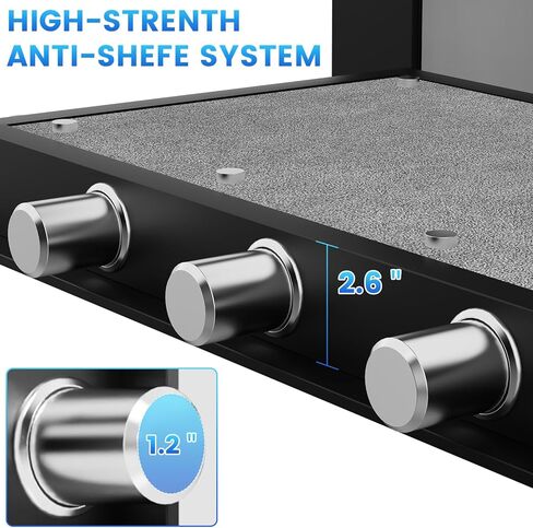 صندوق آمن بيومتري كبير بطول 23.62 سم، خزائن منزلية مقاومة للماء، مستندات آمنة مع حجرة سفلية مخفية، تنبيهات مزدوجة مضادة للسرقة، وضع كتم الصوت، أمان رقمي للمنزل والعمل in Kuwait