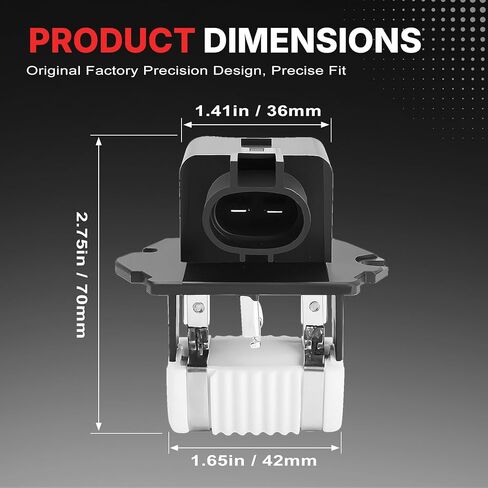 2538507550 Engine Cooling Fan Resistor for 11-21 Hyundai Elantra, 13-20 Elantra GT, 11-14 Sonata, 14-22 Kia Forte, 14 Forte5, 11-13 Optima, 12-18 Soul Replace 25385A6000 25385F2000 in Saudi Arabia