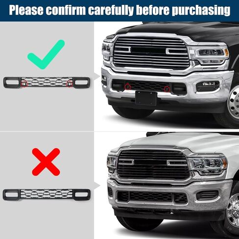 Front Lower Grill Compatible with RAM 2500 3500 2019-2024 Bumper Grille with Sensor Holes 68384294AA in Kuwait