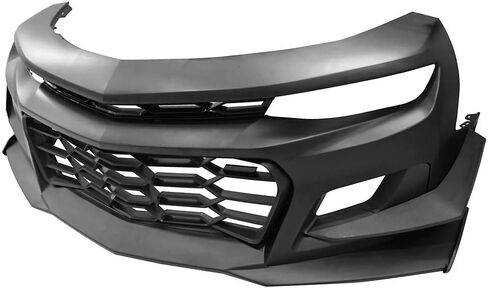 Front Bumper Compatible With 2016-2024 Chevrolet Camaro, 1LE Style Black PP Cover Conversion Lip Grille Grill Bodykit Replacement by IKON MOTORSPORTS, 2017 2018 2019 2020 2021 2022 2023 in Saudi Arabia