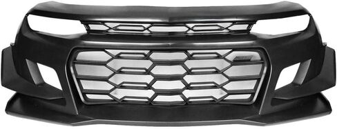 Front Bumper Compatible With 2016-2024 Chevrolet Camaro, 1LE Style Black PP Cover Conversion Lip Grille Grill Bodykit Replacement by IKON MOTORSPORTS, 2017 2018 2019 2020 2021 2022 2023 in Saudi Arabia