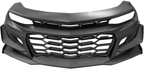 Front Bumper Compatible With 2016-2024 Chevrolet Camaro, 1LE Style Black PP Cover Conversion Lip Grille Grill Bodykit Replacement by IKON MOTORSPORTS, 2017 2018 2019 2020 2021 2022 2023 in Saudi Arabia