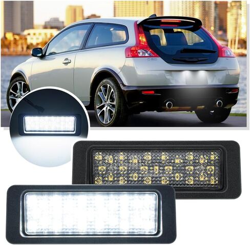 NJSBYL LED License Plate Light for 2007-2013 Volvo C30 License Plate Light Rear Tag Light Assembly Number Plate White Full LED Lighting No Flickering Factory Replacement OEM 31213991 in Saudi Arabia