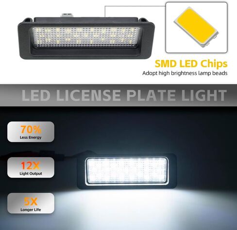 NJSBYL LED License Plate Light for 2007-2013 Volvo C30 License Plate Light Rear Tag Light Assembly Number Plate White Full LED Lighting No Flickering Factory Replacement OEM 31213991 in Saudi Arabia