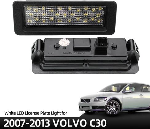 NJSBYL LED License Plate Light for 2007-2013 Volvo C30 License Plate Light Rear Tag Light Assembly Number Plate White Full LED Lighting No Flickering Factory Replacement OEM 31213991 in Saudi Arabia