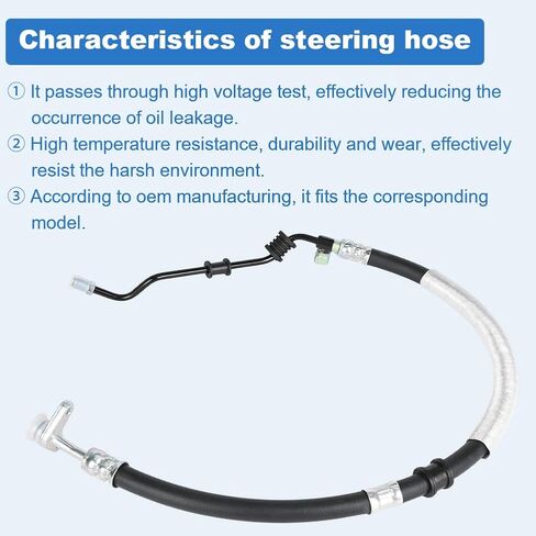 Power Steering Pressure Hose Line Compatible with Honda CR-V SUV 2.4L L4 2002 2003 2004 2005 2006, Replacement for 3401209, 53713S9AA04, 53713-S9A-A03 in Kuwait