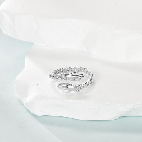 URONE Hug Rings for Women 925 Sterling Silver Celtic Rings Open Ring Hug Jewelry Gift in Saudi Arabia