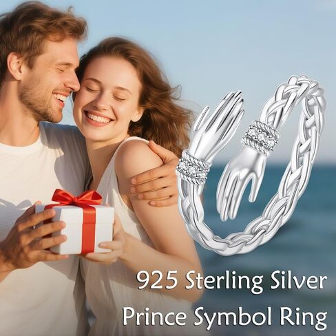 URONE Hug Rings for Women 925 Sterling Silver Celtic Rings Open Ring Hug Jewelry Gift in Saudi Arabia