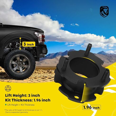 YHTAUTO 3 Inch Front Leveling Lift Kit Compatible with Chevrolet Colorado & GMC Canyon 2015-2022 | Steel Spacers Raise the Front By 3 Inch | 2PCS Suspension Leveling Kit w/Hardware Kit in Saudi Arabia