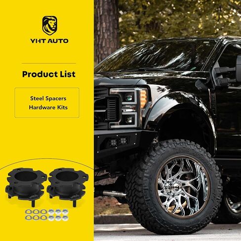 YHTAUTO 3 Inch Front Leveling Lift Kit Compatible with Chevrolet Colorado & GMC Canyon 2015-2022 | Steel Spacers Raise the Front By 3 Inch | 2PCS Suspension Leveling Kit w/Hardware Kit in Saudi Arabia