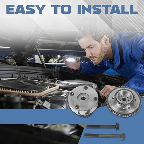2pcs AT4Z-6C525-B Intake and Exhaust CVVT Sprockets, Fits for 2011-2019 Edge Expedition Explorer F-150 Mustang Taurus Transit MKX Mark Navigator, AT4Z-6256-B Engine Timing Gears in Saudi Arabia