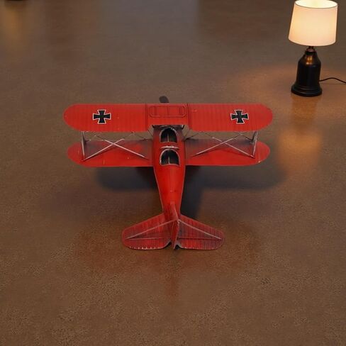 12"L Large German Biplane WWII Vintage Airplane Model Metal Fighter Bomber Desktop Military Collectible Historical Decor for Home Office Room Aviation Enthusiasts Veterans Mancave in Saudi Arabia