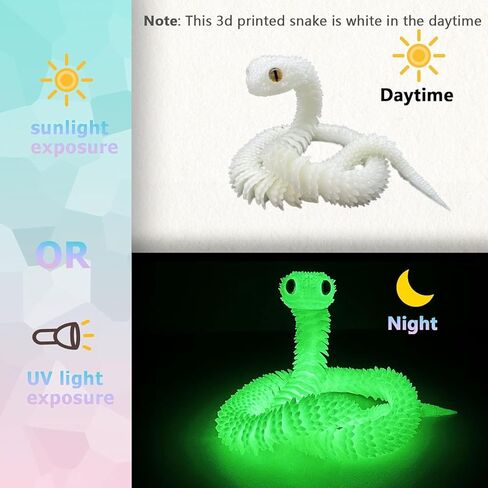 3D Printed Luminous Snake in Egg Collectible Figurine for Home Office Executive Desk Decor, Easter Basket Stuffers in Saudi Arabia