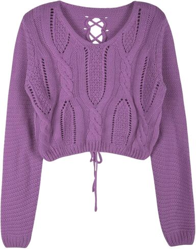 سترة نسائية من PrettyGuide بأكمام طويلة مع أربطة علوية قصيرة in Kuwait