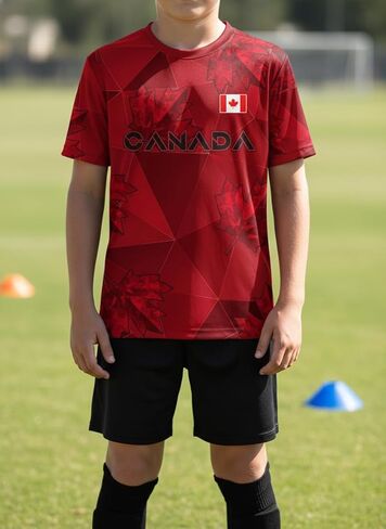 Kids Soccer Jersey for Boys Girls Football Training Shirt Uniform Sport Casual T Shirt for Soccer Fans in Saudi Arabia
