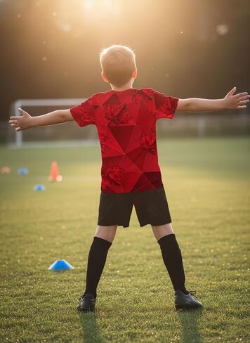 Kids Soccer Jersey for Boys Girls Football Training Shirt Uniform Sport Casual T Shirt for Soccer Fans in Saudi Arabia