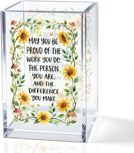 Social Worker Acrylic Cosmetic Pencil Holder Cup, Floral Books Pen Holder for Office Desk Accessories for Social Worker, Social Work Appreciation Gifts, Marker Holder, Funny MSW Thank You Gifts in Saudi Arabia