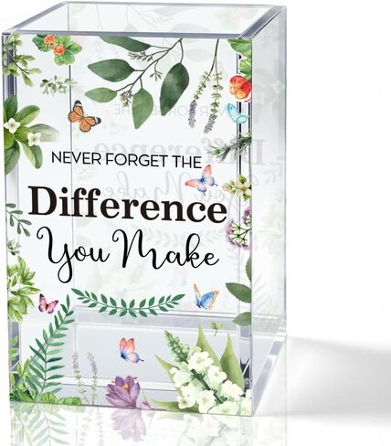 Social Worker Acrylic Cosmetic Pencil Holder Cup, Floral Books Pen Holder for Office Desk Accessories for Social Worker, Social Work Appreciation Gifts, Marker Holder, Funny MSW Thank You Gifts in Saudi Arabia