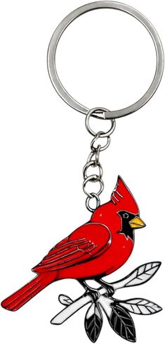 Cardinal Bird Keychain – Red Songbird Animal Key Ring for Keys, Backpack, Bag, and Gift in Saudi Arabia