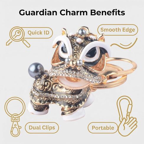 Lion Rhinestone Keychain Decorative Car Bag Charm With Traditional Inspired Design For Daily Carry And Stylish Accessory Use in Saudi Arabia