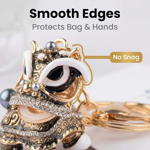 Lion Rhinestone Keychain Decorative Car Bag Charm With Traditional Inspired Design For Daily Carry And Stylish Accessory Use in Saudi Arabia