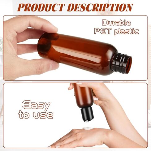 50 Pack 4oz Empty Plastic Travel Bottles with Disc Top Flip Cap Lotion Bottles Squeeze, Refillable Empty Squeeze Bottle for Lotion Shampoo Cream Toiletries in Kuwait