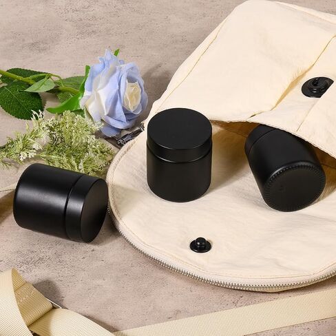 Black Frosted Glass Jars with Lids - Small Empty Cosmetic Containers for Making Candles andLotions, Creams, Balmss and DIY Crafts - Pack of 24 (Black Frosted, 4oz) in Saudi Arabia