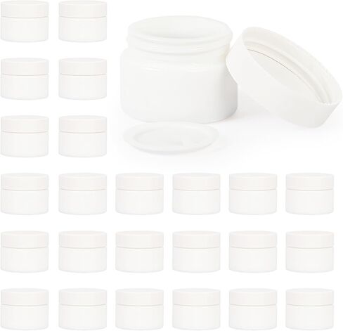 Black Frosted Glass Jars with Lids - Small Empty Cosmetic Containers for Making Candles andLotions, Creams, Balmss and DIY Crafts - Pack of 24 (Black Frosted, 4oz) in Saudi Arabia