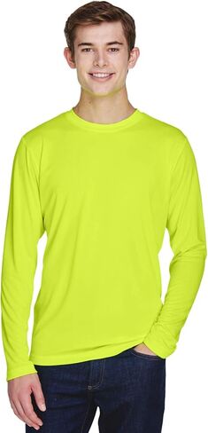 Team 365 Men's Zone Performance Long-Sleeve T-Shirt 4XL SAFETY YELLOW in Kuwait