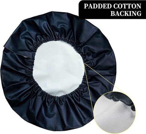 Spare Tire Cover for RV Trailer,Silver Waterproof PU Leather American Flag Spare Tire Cover Protectors,Fit for Jeep Wrangler RV,SUV (14" fits for tire Diameter 66-69cm/25.98-27.5in) in Kuwait