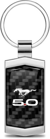 iPick Image for Ford Mustang 5.0 Real 3K Carbon Fiber Metal Case Key Chain in Saudi Arabia