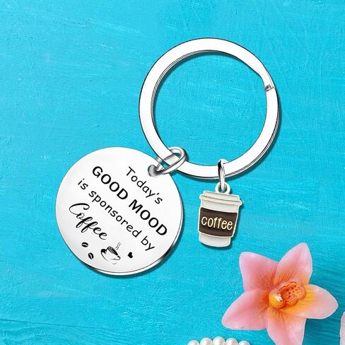 Coffee Keychain for Women Men Gifts for Coffees Lovers Coffee Themed Gift Coffees Accessories in Kuwait