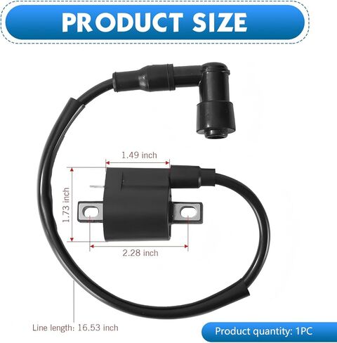 Ignition Coil, Vertical Engine CG125 150cc 200cc 250cc Ignition Coil High Voltage Package, Plug and Play Modification Accessories, Universal for ATVs Kart Off-road Motorcycles (Black) in Kuwait