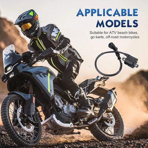 Ignition Coil, Vertical Engine CG125 150cc 200cc 250cc Ignition Coil High Voltage Package, Plug and Play Modification Accessories, Universal for ATVs Kart Off-road Motorcycles (Black) in Kuwait