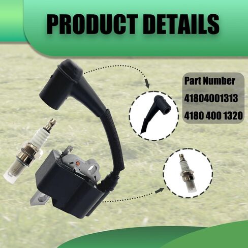 مجموعة ملف الإشعال لاستبدال Stihl FS89 FS91 FS131 FS131R FC91 KM11R FR131T HT131 HT132 استبدال قاطعة الفرشاة 41804001313 4180 400 1320 in Kuwait