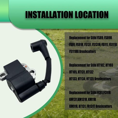 مجموعة ملف الإشعال لاستبدال Stihl FS89 FS91 FS131 FS131R FC91 KM11R FR131T HT131 HT132 استبدال قاطعة الفرشاة 41804001313 4180 400 1320 in Kuwait